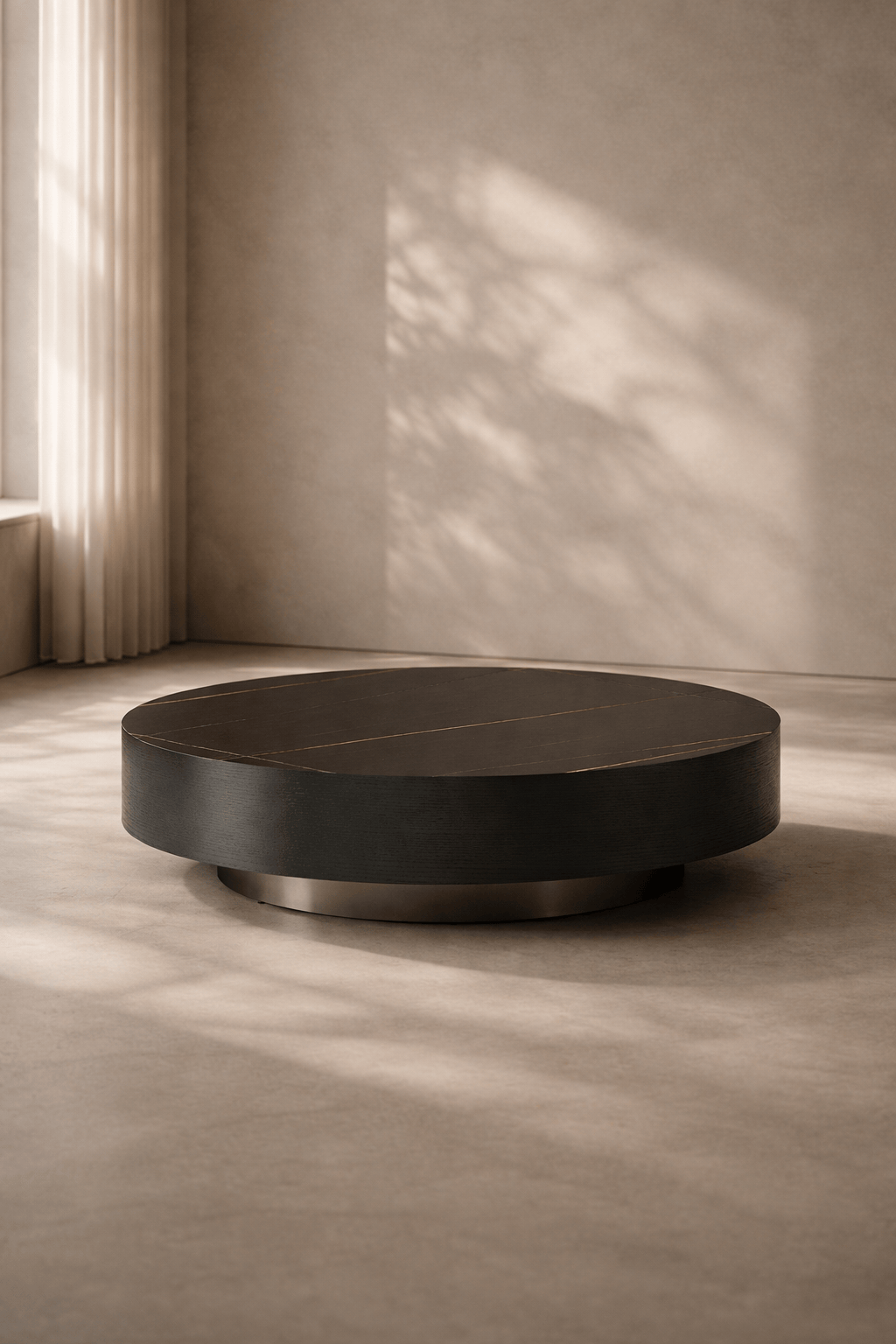 Coin Coffee Table - Black Ceramic Marble