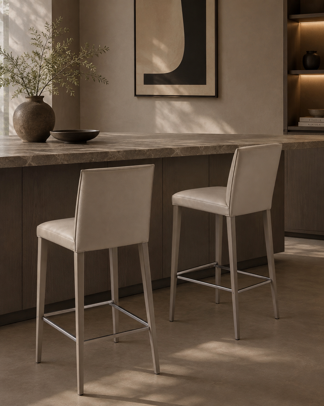 Othello Bar Stool - Concrete Grey