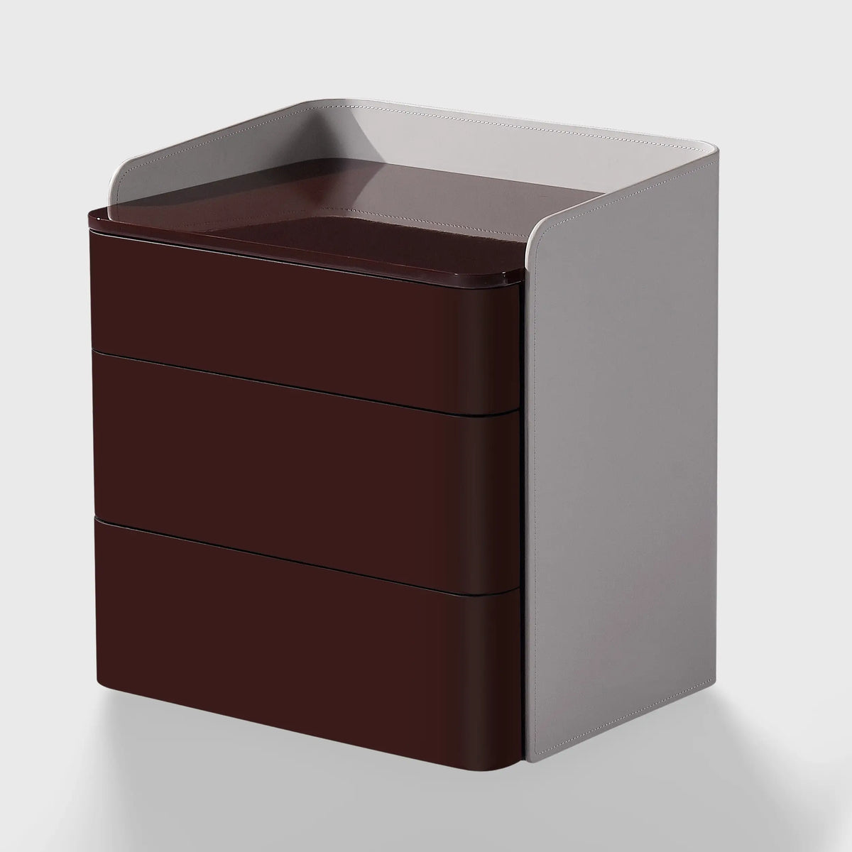 Christine Lacquer Nightstand Ruby
