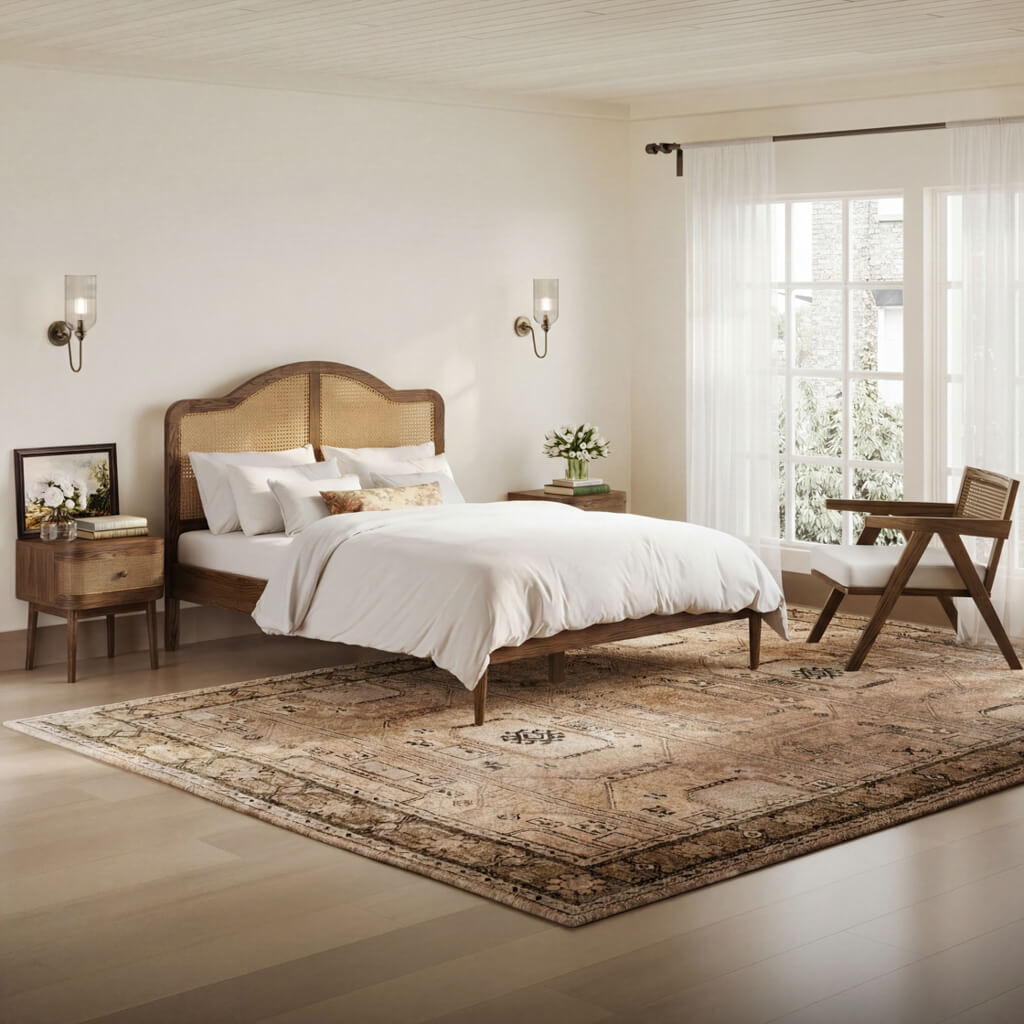 Claude Smoked Double Bed