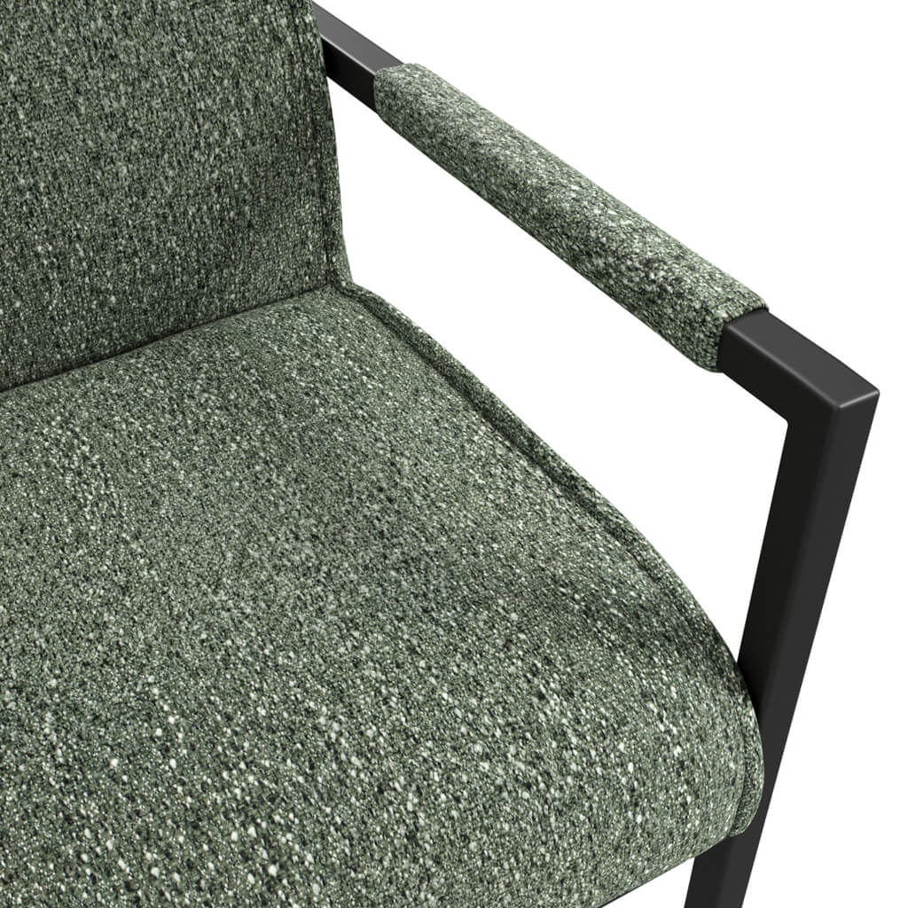Cleaver Desert Sage and Black Dining Chair with Arms