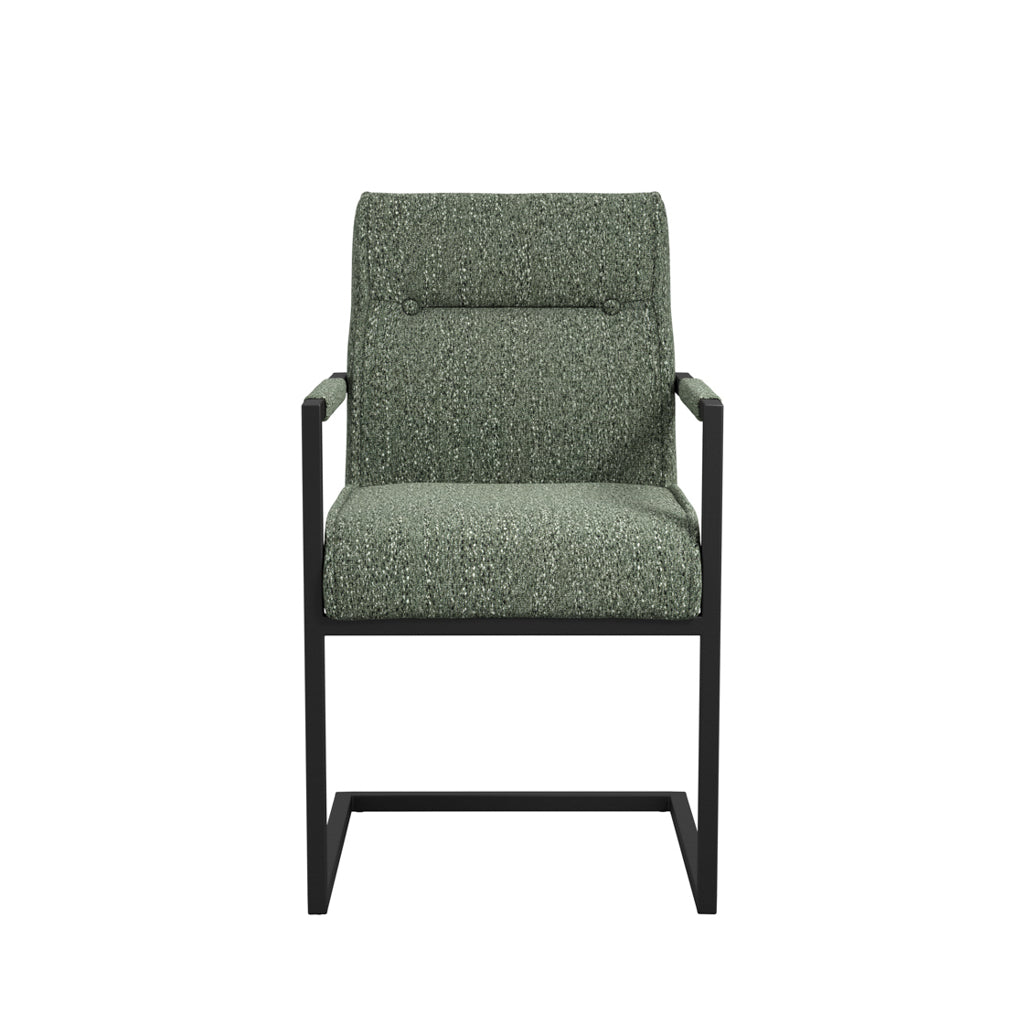Cleaver Smoked Pearl and Black Dining Chairs with Arms