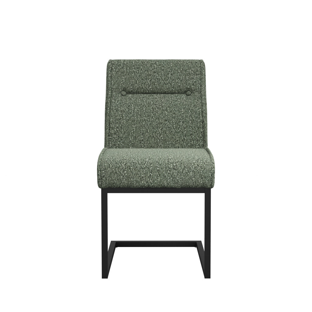 Cleaver Smoked Pearl and Black Dining Chairs with Arms