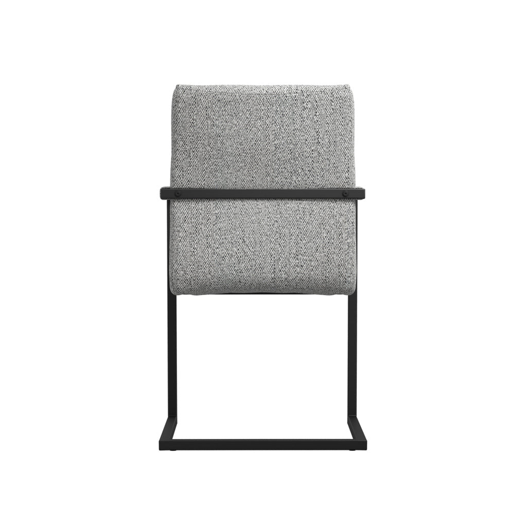 Cleaver Smoked Pearl and Black Dining Chairs with Arms