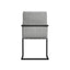 Cleaver Smoked Pearl and Black Dining Chairs with Arms