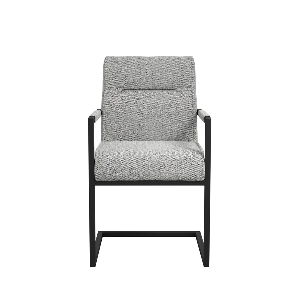 Cleaver Desert Sage and Black Dining Chair with Arms