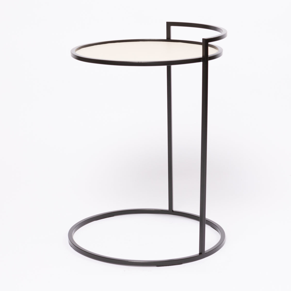 Cocktail Table Round Pumice Leather