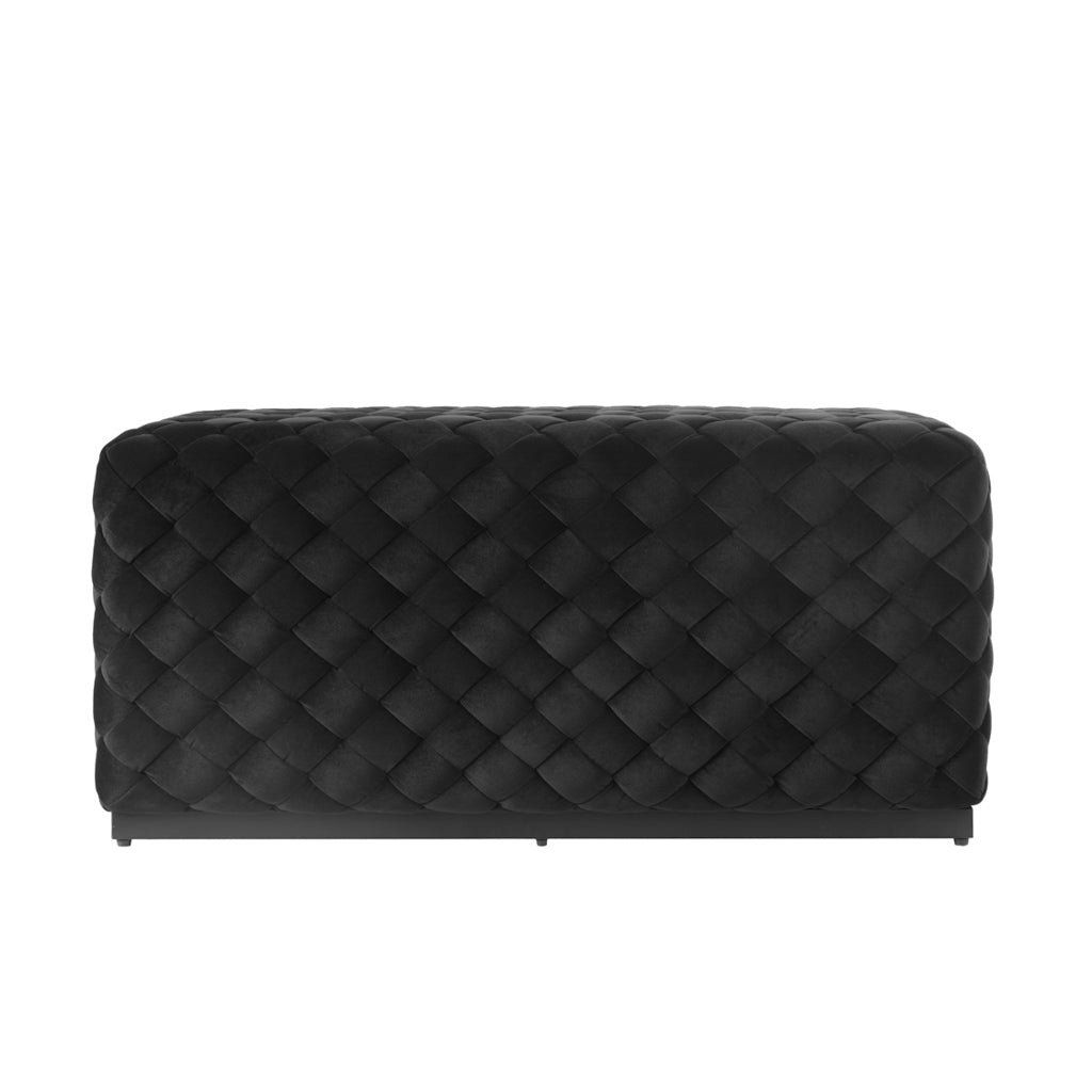 Colline Large Black Pouffe