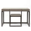 Compact Desk and Chair French Grey Leather