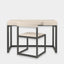 Compact Desk and Chair Woven Pumice Leather