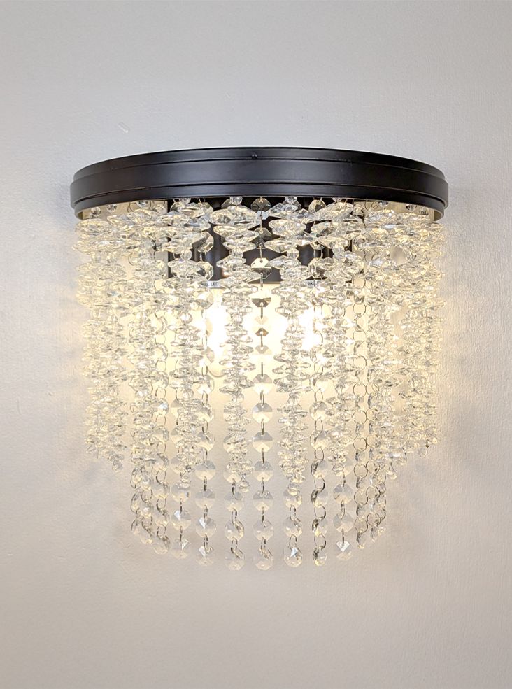 Coral 2lt Wall Light in Matt Black