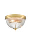 Cupola Aged Brass 300mm Flush Ceiling Fitting