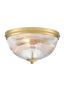 Cupola Aged Brass 380mm Flush Ceiling Fitting