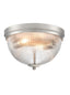 Cupola Satin Nickel 300mm Flush Ceiling Fitting