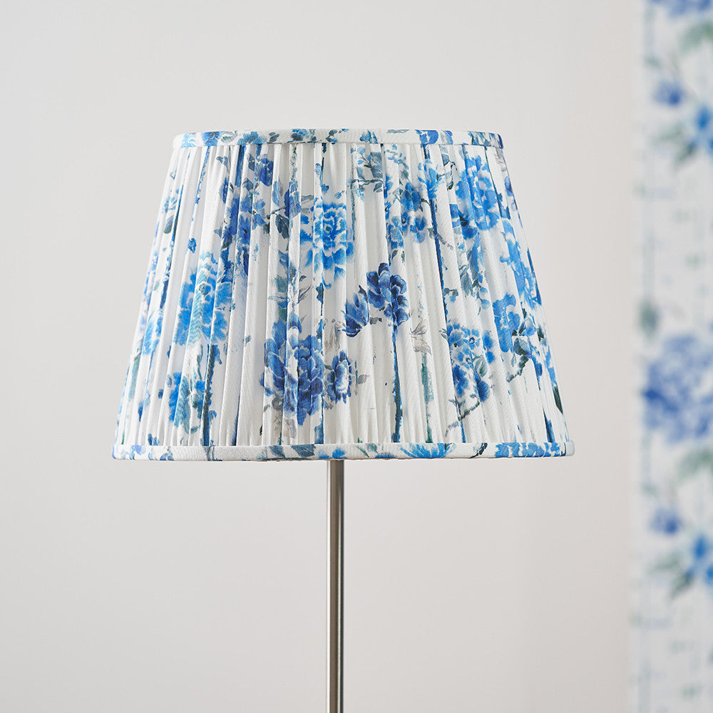 Kyoto Flower 40cm Pleated Shade Cobalt
