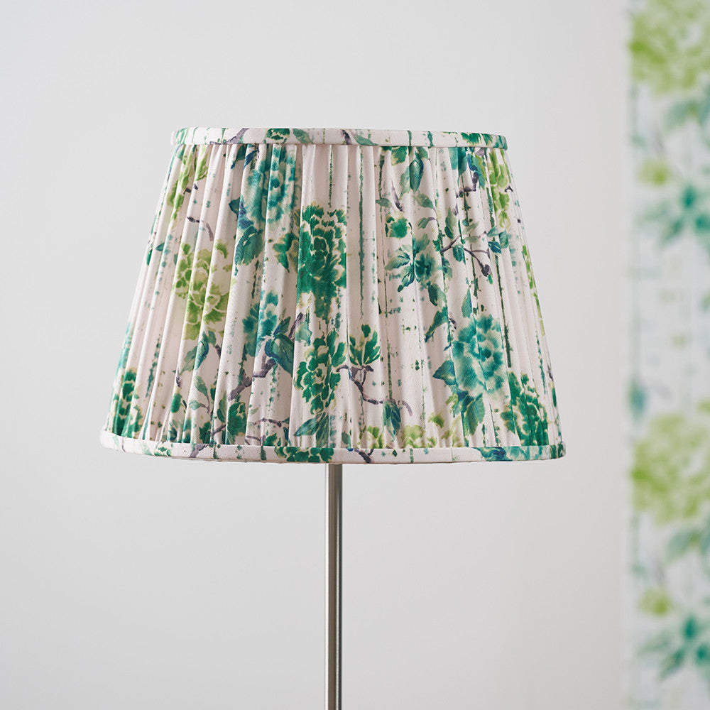 Kyoto Flower 40cm Pleated Shade Emerald