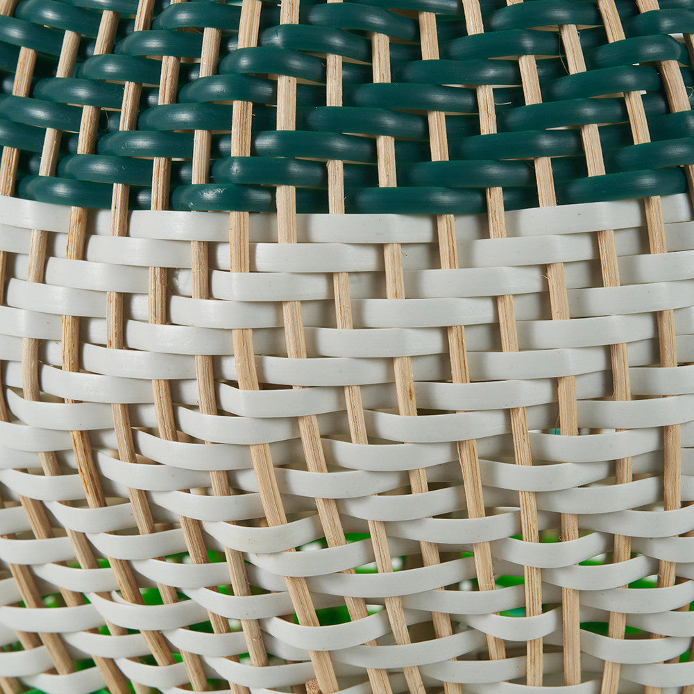 Brera Rattan Small Table Lamp Emerald