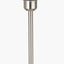 Sesvenna Brushed Silver Metal Stick Floor Lamp Base with Kyoto Flower 40cm Pleated Shade Cobalt