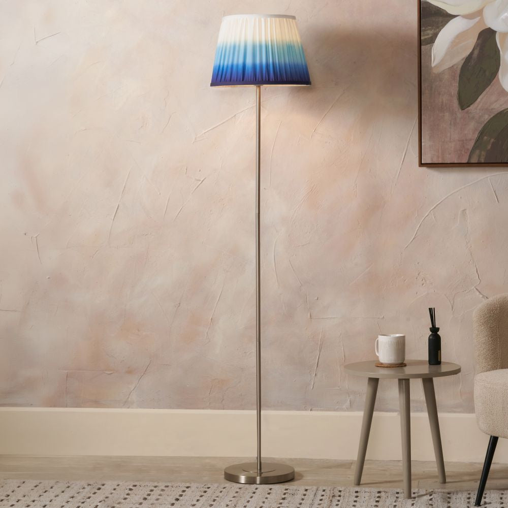 Sesvenna Brushed Silver Metal Stick Floor Lamp Base