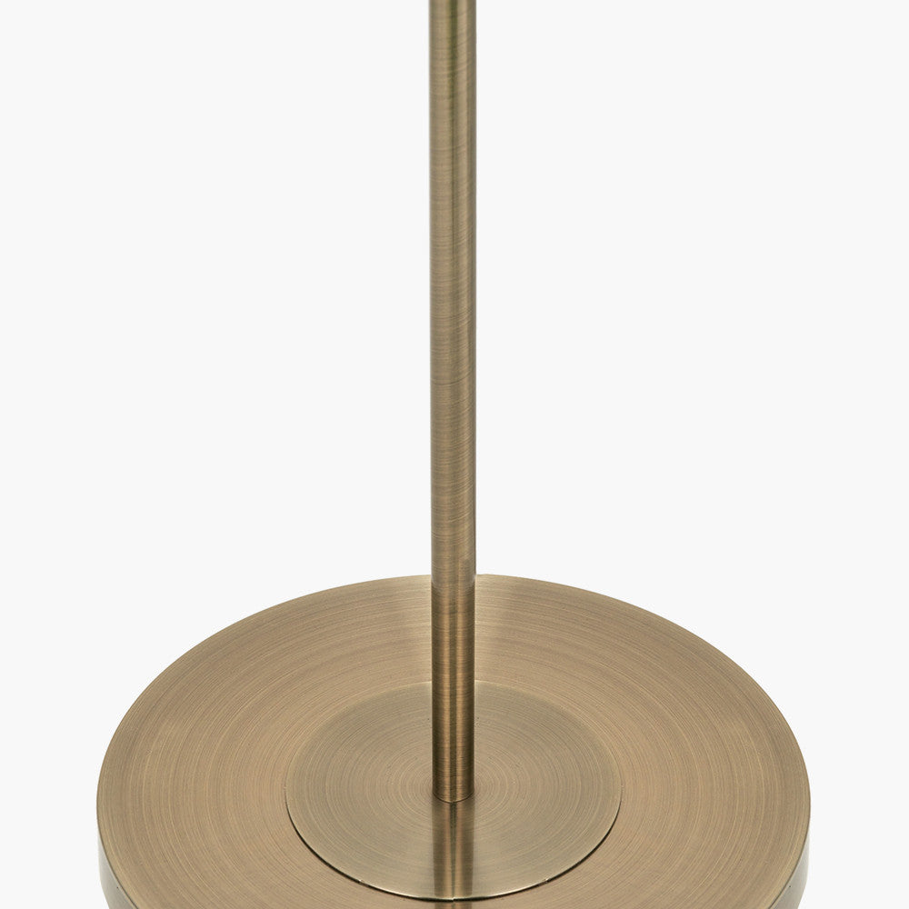 Sesvenna Antique Brass Metal Stick Floor Lamp Base with Ikebana 45cm Drum Shade Fuchsia