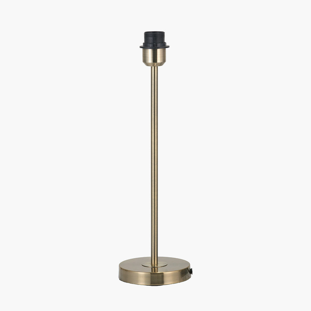 Sesvenna Antique Brass Metal Stick Table Lamp Base
