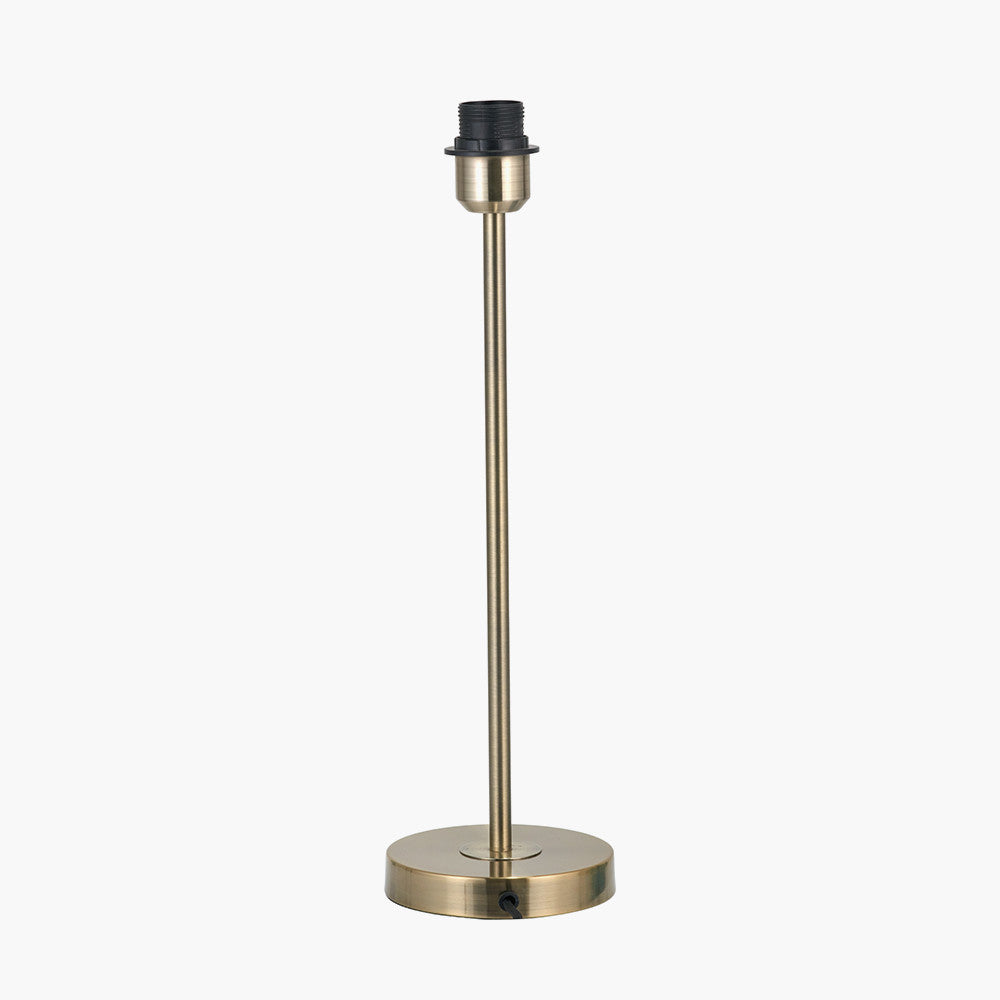 Sesvenna Antique Brass Metal Stick Table Lamp Base