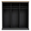 Devon Charcoal Triple Sliding Wardrobe
