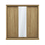 Devon Oak Double Sliding Wardrobe