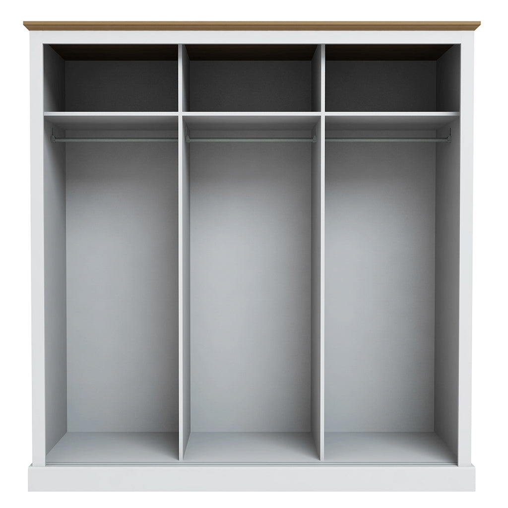 Devon White Triple Sliding Wardrobe