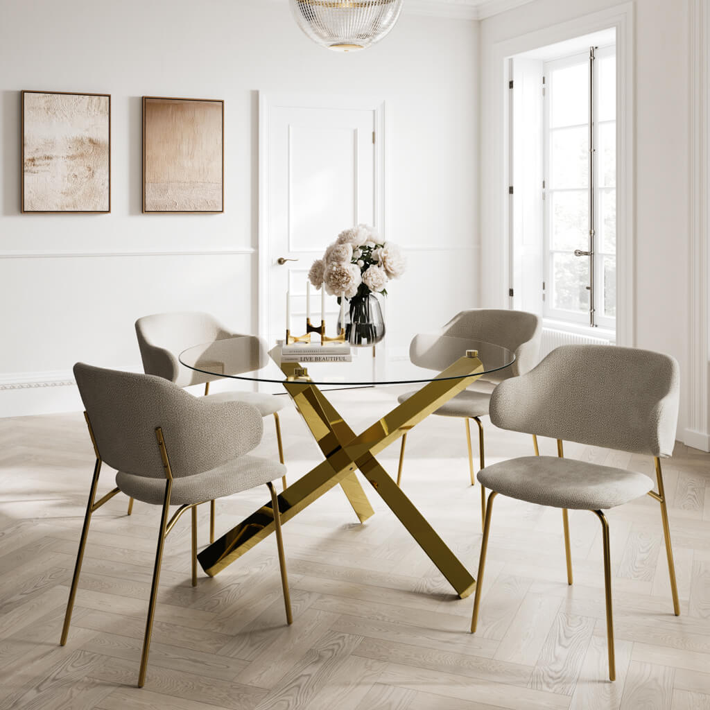 Dorchester Wheat and Gold Dining Chair