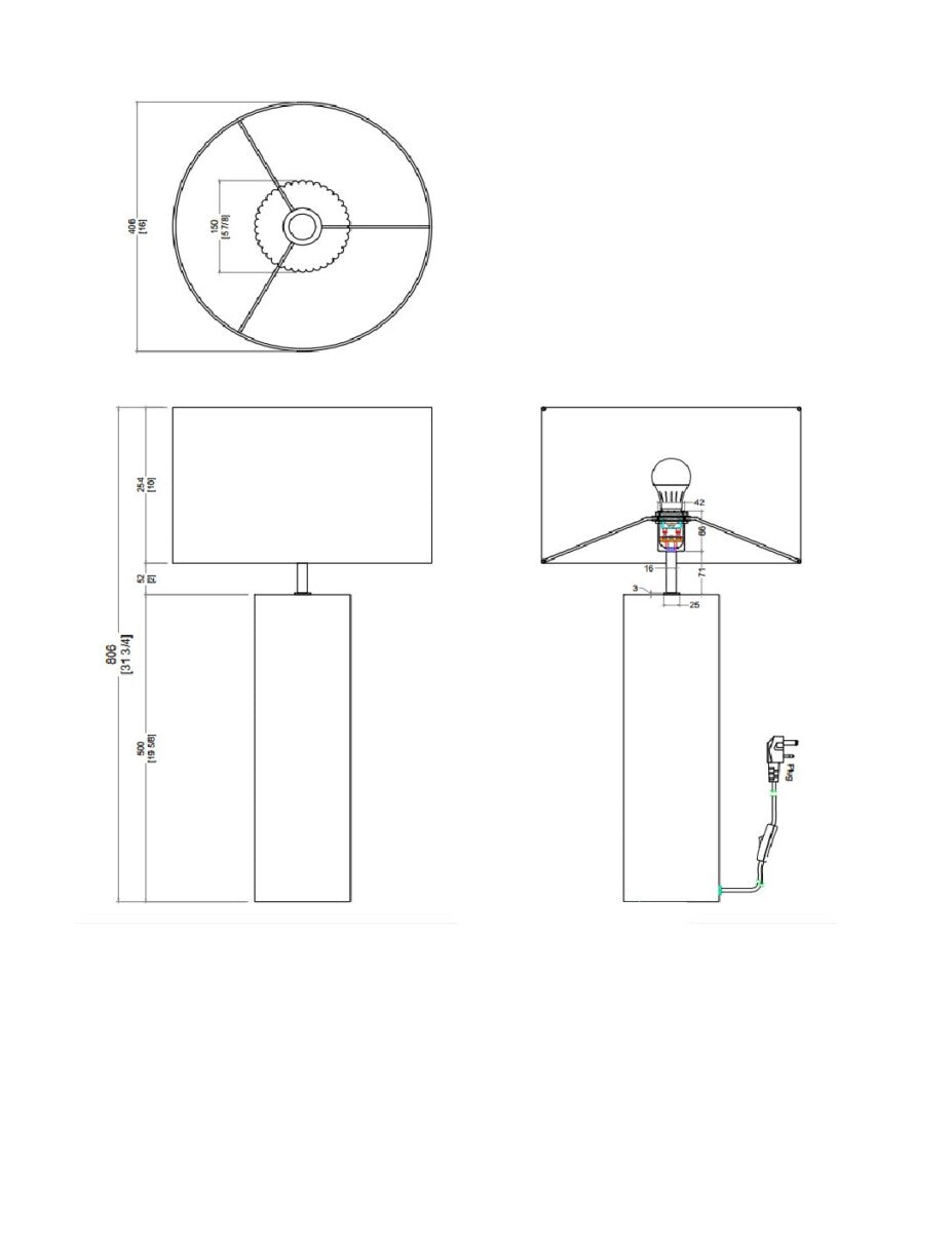 Lamp | Large Ribbed Gesso