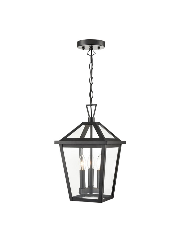 Dusk 3lt Exterior Pendant in Matt Black