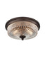 Emerson Dark Brown Flush Ceiling Fitting
