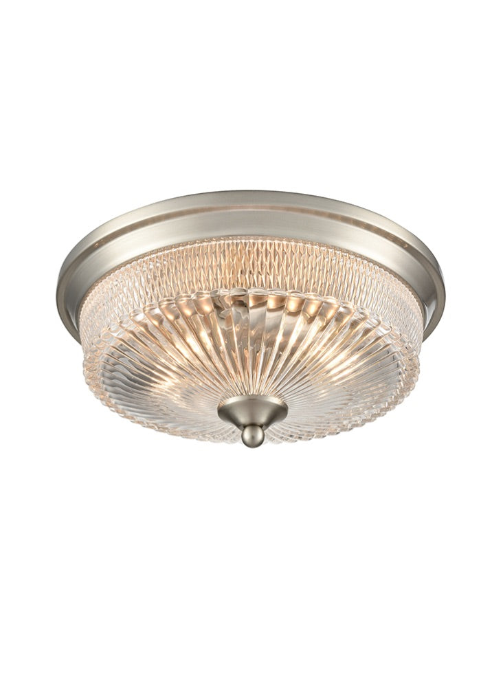 Emerson Satin Nickel Flush Ceiling Fitting