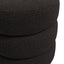 Emi Black and Black Pouffe
