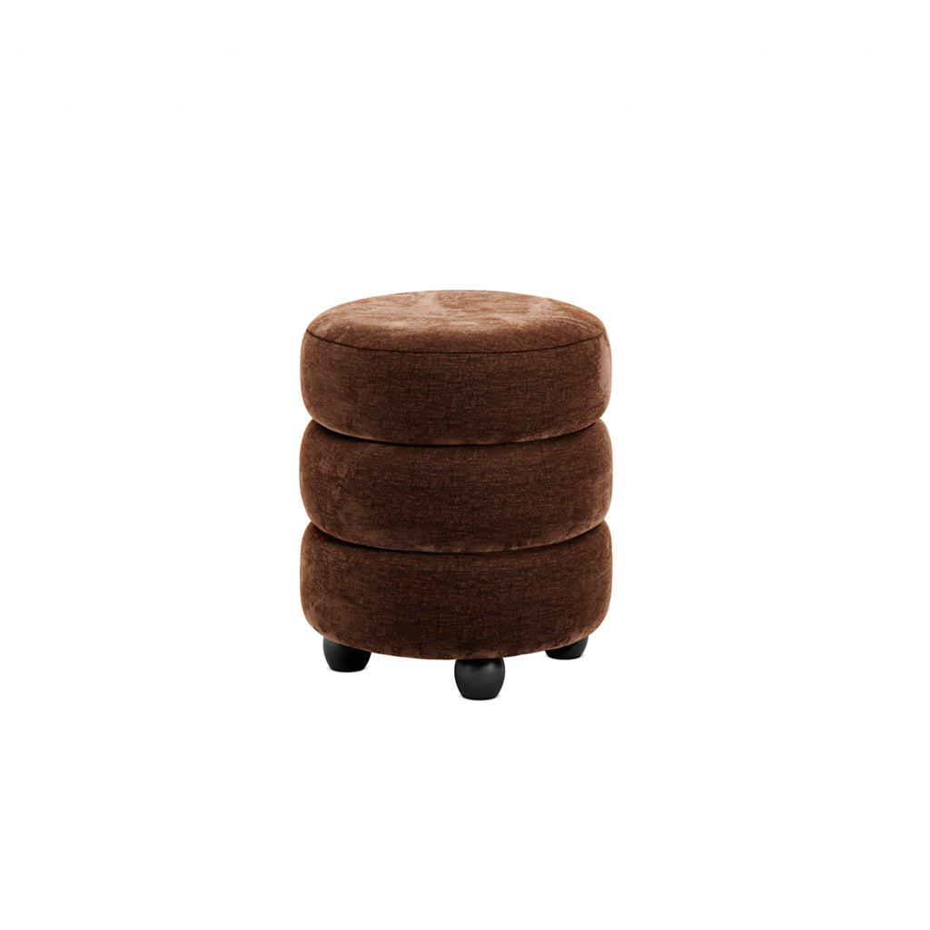 Emi Brandy and Black Pouffe