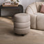 Emi Buff and Black Pouffe
