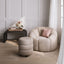 Emi Buff and Black Pouffe