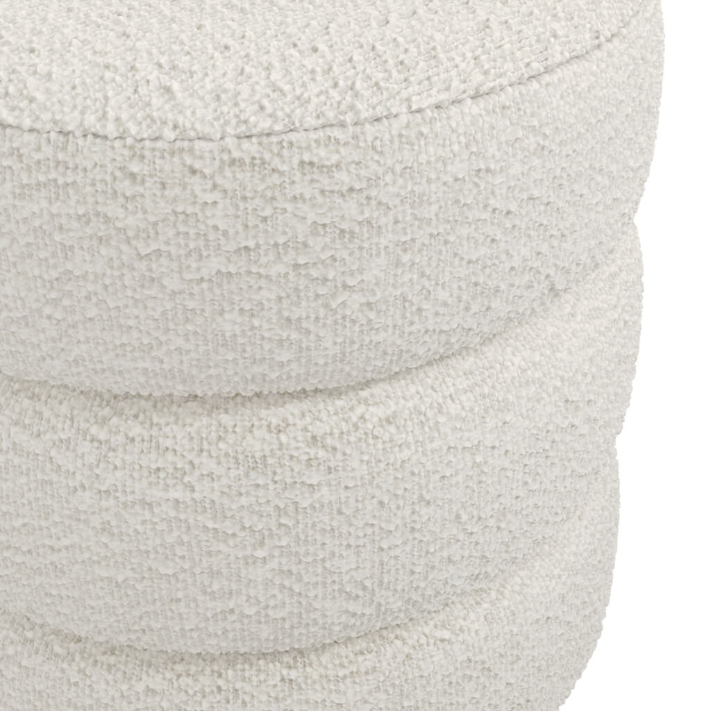 Emi Ivory and Black Pouffe