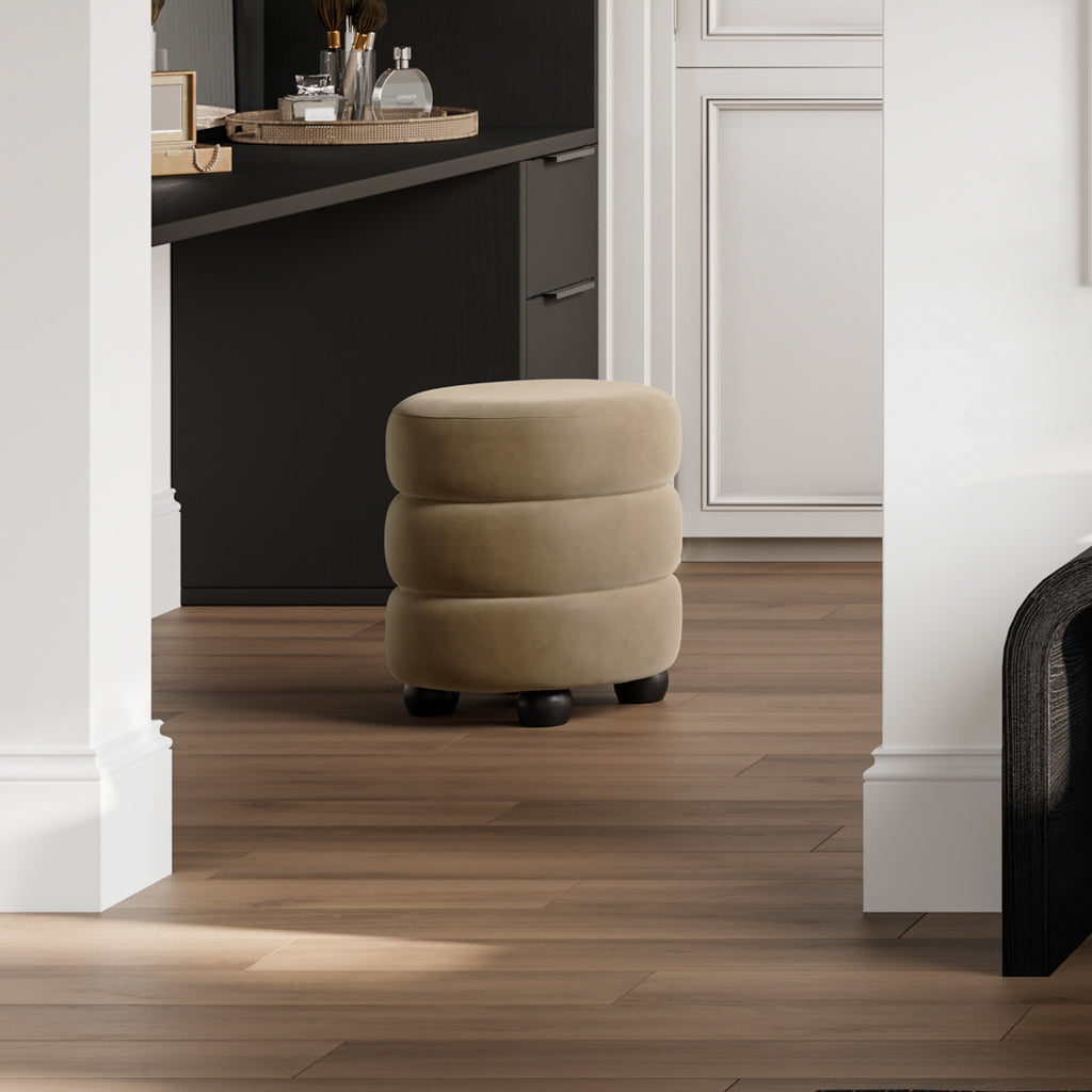 Emi Mole and Black Pouffe