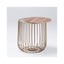 Enzo Oak & Gold Side Table