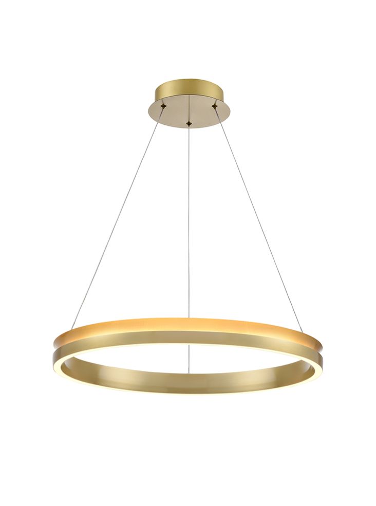 Eternity 600mm Satin Brass LED Pendant