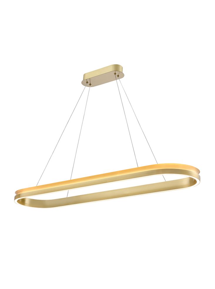 Eternity Oval Satin Brass LED Pendant
