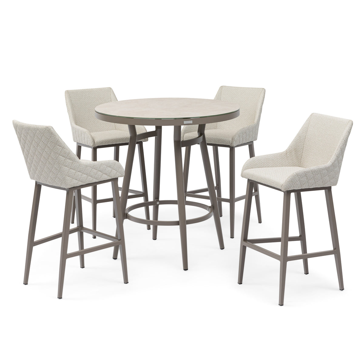 Regal 4 Seat Round Bar Set - Latte