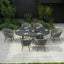 Ambition 6 Seat Oval Dining Set - Zinc Grey