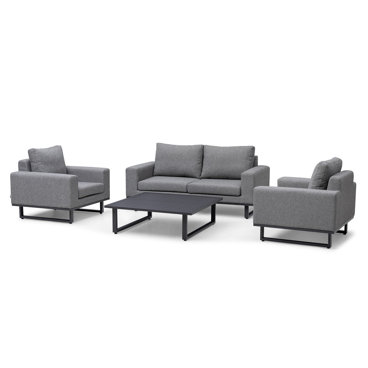 Ethos 2 Seat Sofa Set with Coffee Table - Zinc Grey
