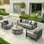 Ibiza 3 Seat Sofa Set With Round Coffee Table - Zinc Grey