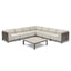 Ibiza Large Corner Sofa Set With Square Coffee Table - Latte
