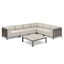 Ibiza Medium Corner Sofa Set With Square Coffee Table - Latte
