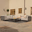 Ibiza Medium Corner Sofa Set With Square Coffee Table - Oatmeal